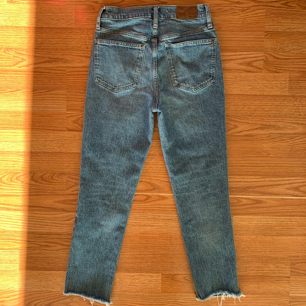 Madewell The Perfect Vintage Jean cropped frayed Sz 26 great condition
